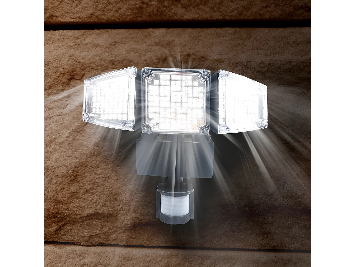 Projecteur solaire avec détecteur BLACKBURN Noir Plastique 12W