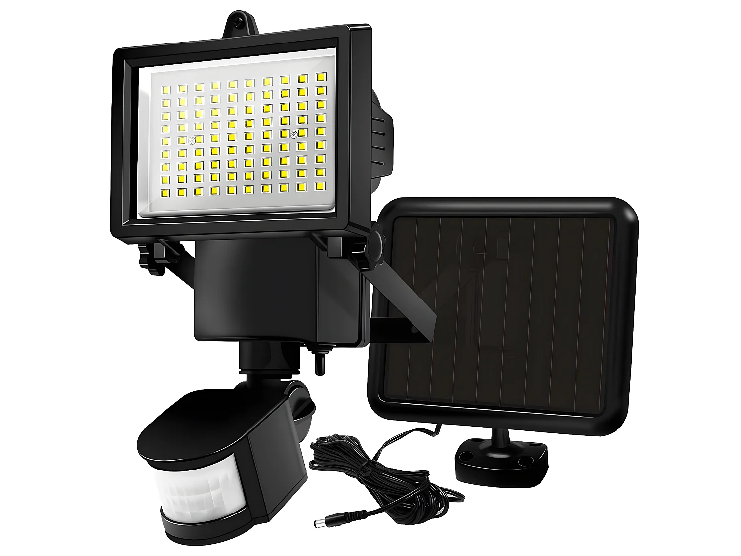 Projecteur solaire avec détecteur COOPER Noir Plastique 1000LM