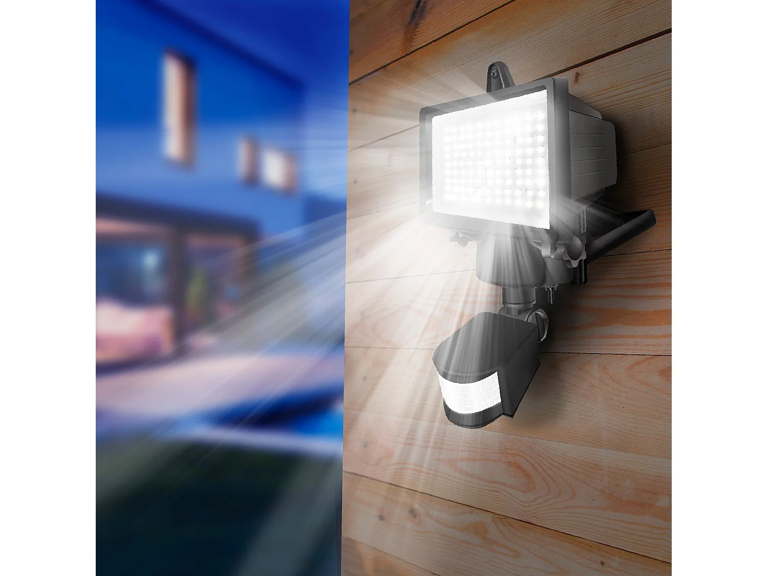 Projecteur solaire avec détecteur COOPER Noir Plastique 1000LM