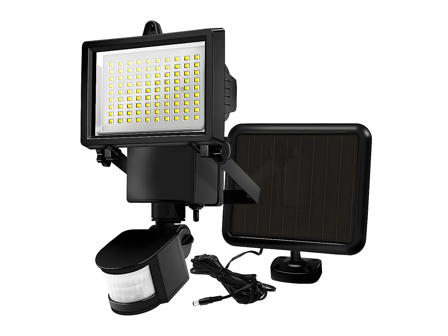 Projecteur solaire avec détecteur COOPER Noir Plastique 1000LM