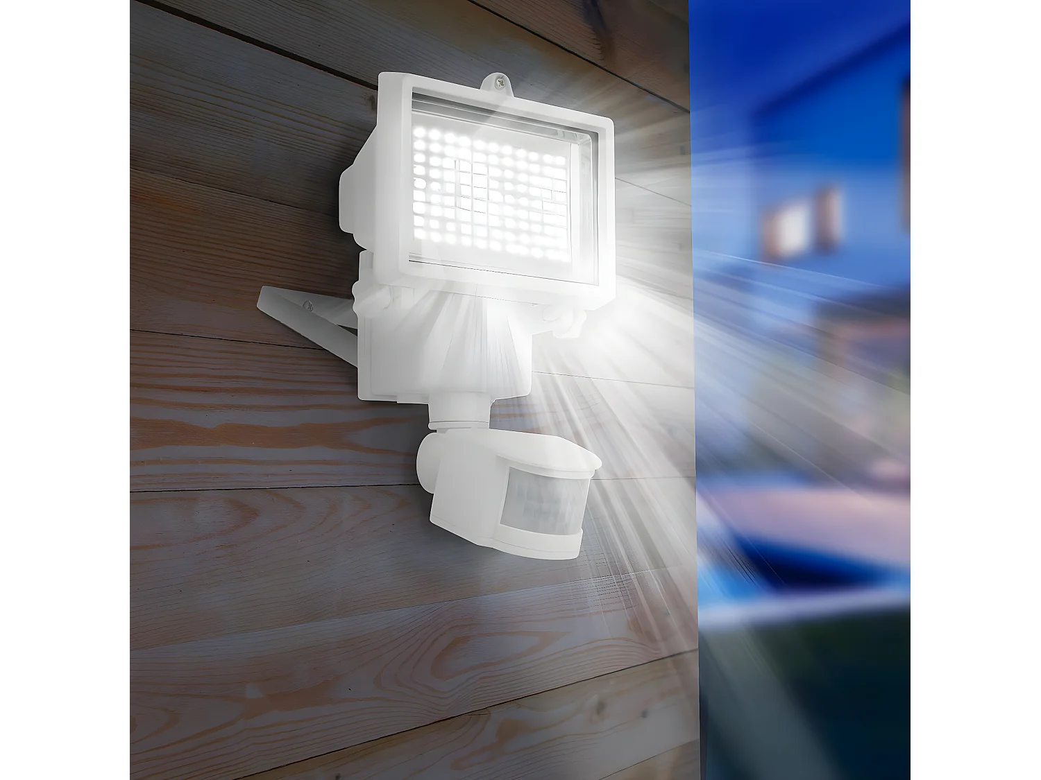 Projecteur solaire avec détecteur COOPER Blanc Plastique 1000LM