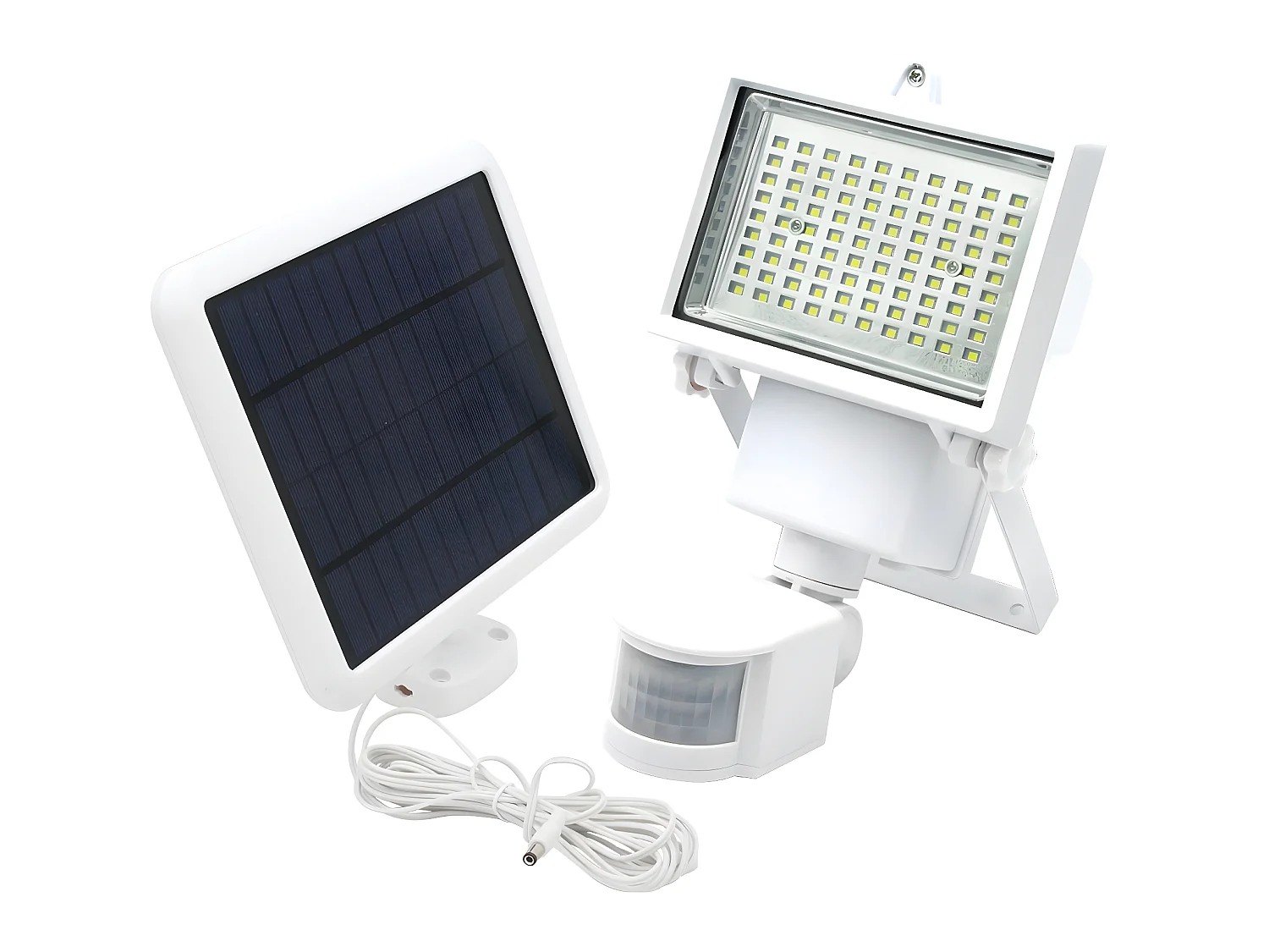 Projecteur solaire avec détecteur COOPER Blanc Plastique 1000LM