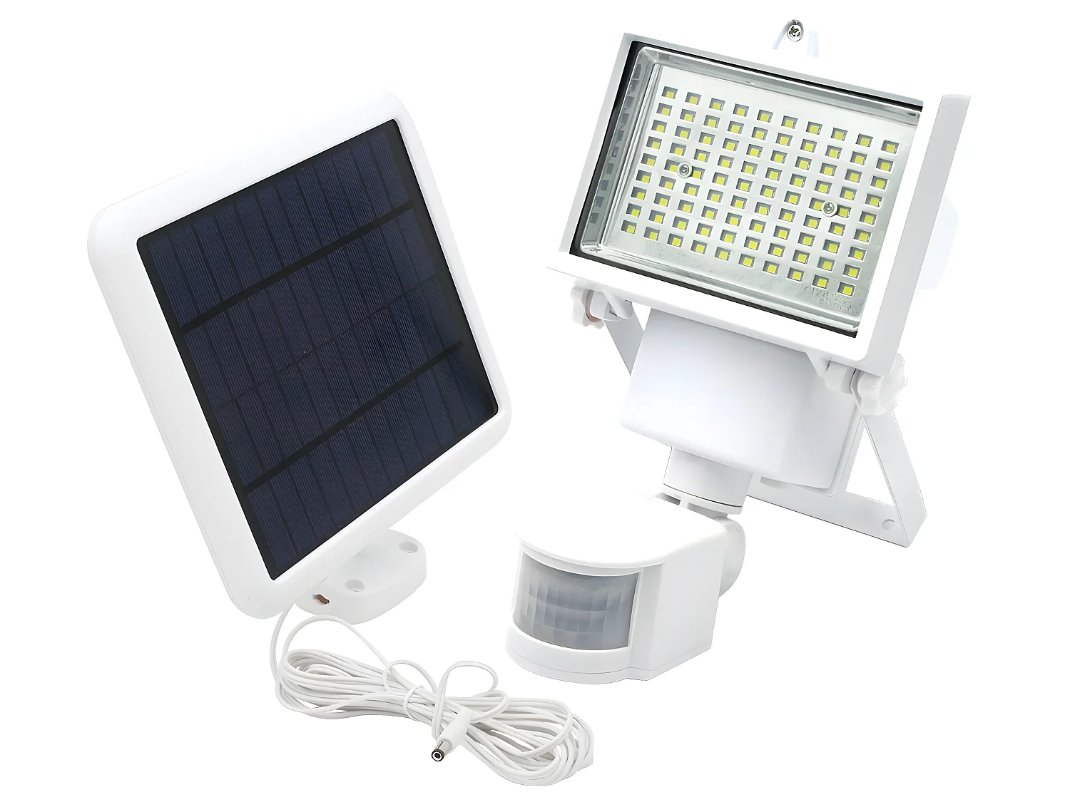 Projecteur solaire avec détecteur COOPER Blanc Plastique 1000LM