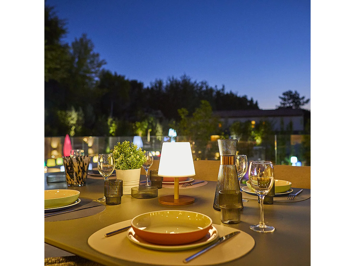 Lampe de table sans fil LED STANDY MINI Bois Bois H25CM