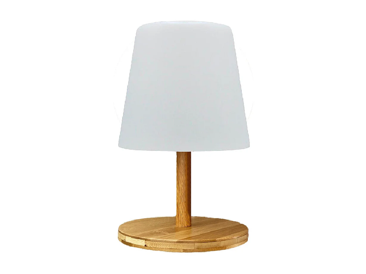 Wireless table lamp H25CM WOOD