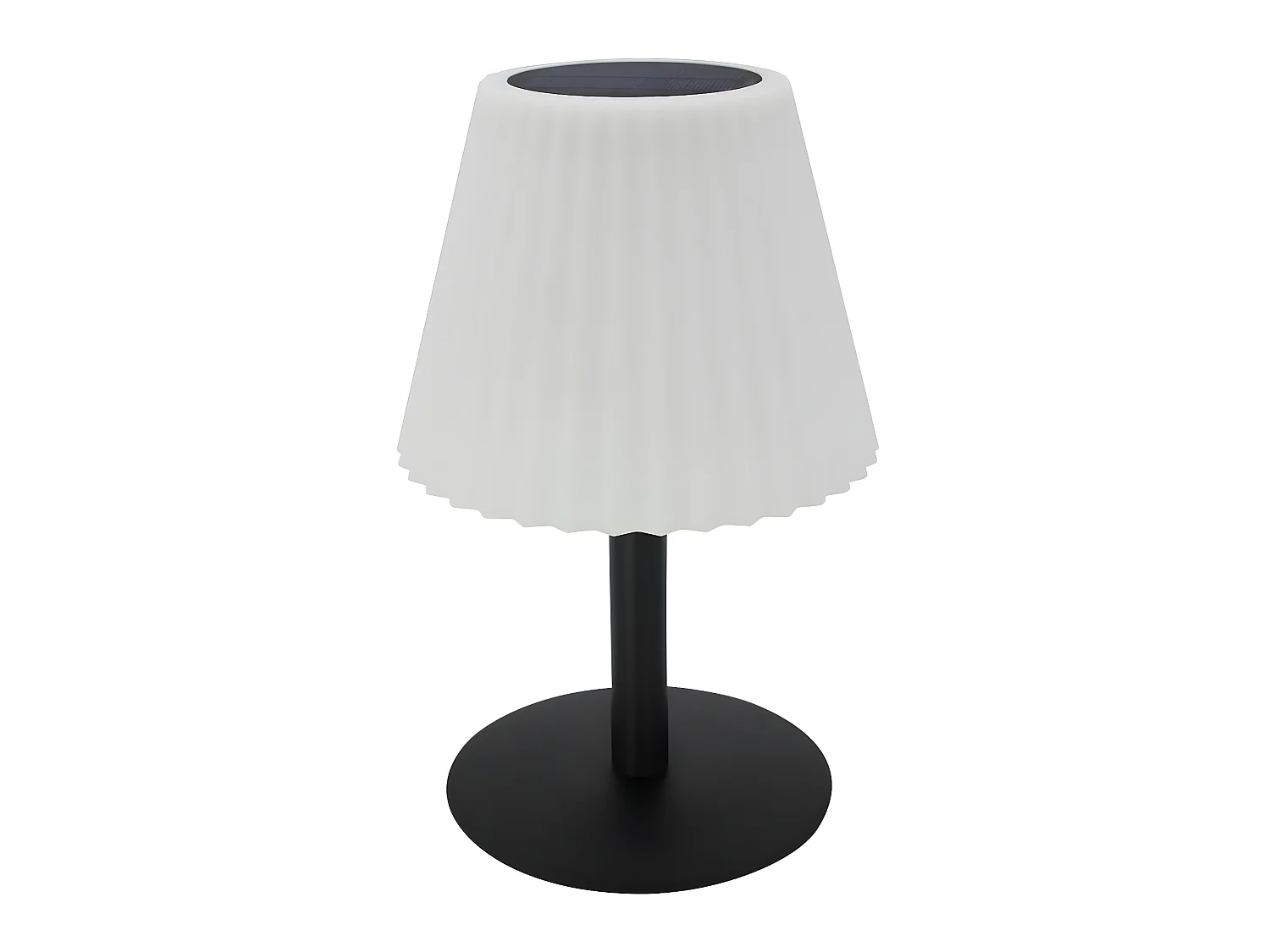 Lampe de table solaire 2 en 1 LADY Blanc Acier H62cm