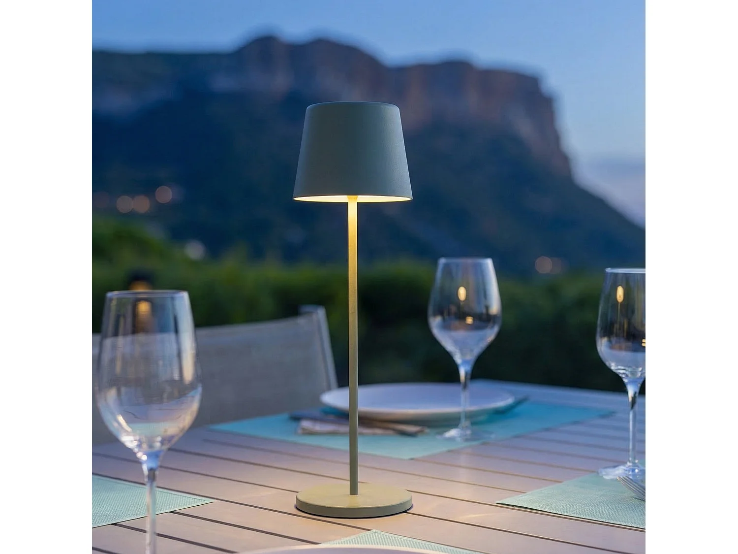 Lampe de table sans fil KELLY Vert H38cm