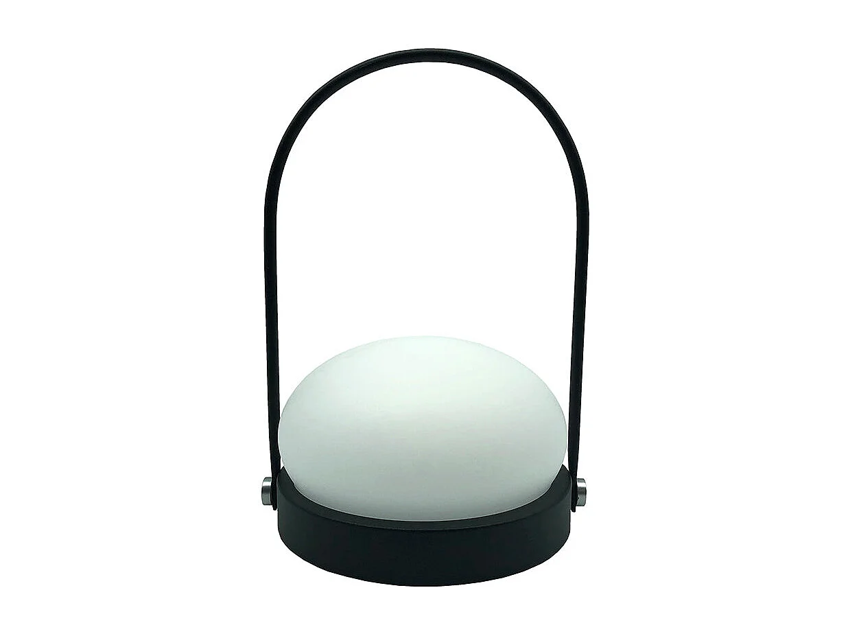 Lampe de table sans fil LED couleur blanc chaud DAY Noir Metal H22XL16CM