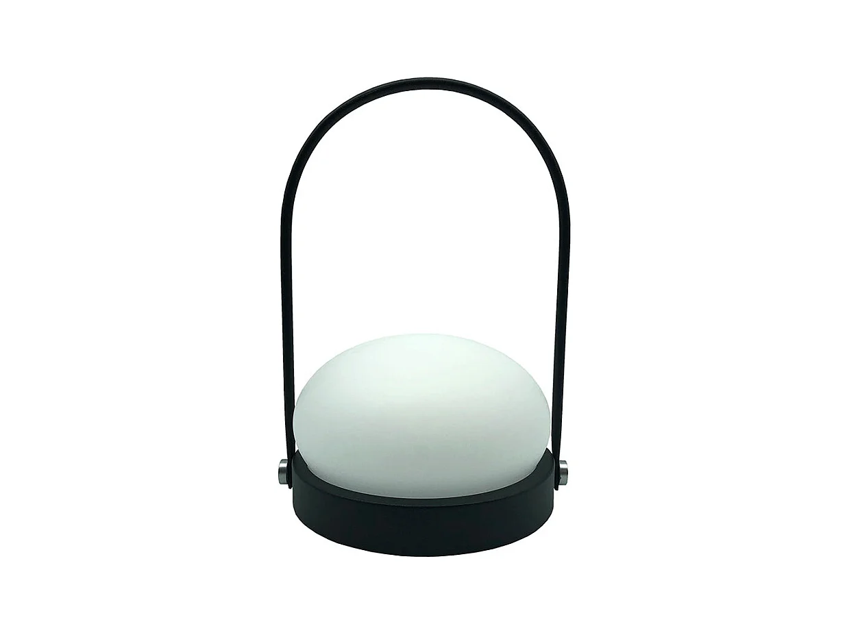 Lampe de table sans fil LED couleur blanc chaud DAY Noir Metal H22XL16CM