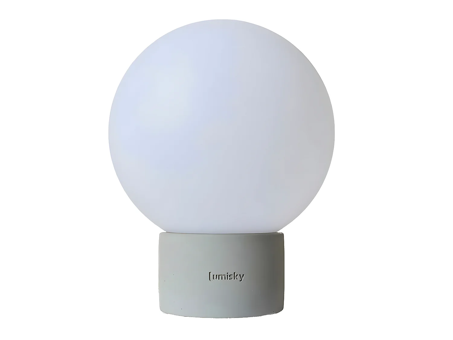 Lampe de table touch béton gris LED TERRA Gris Béton H25CM