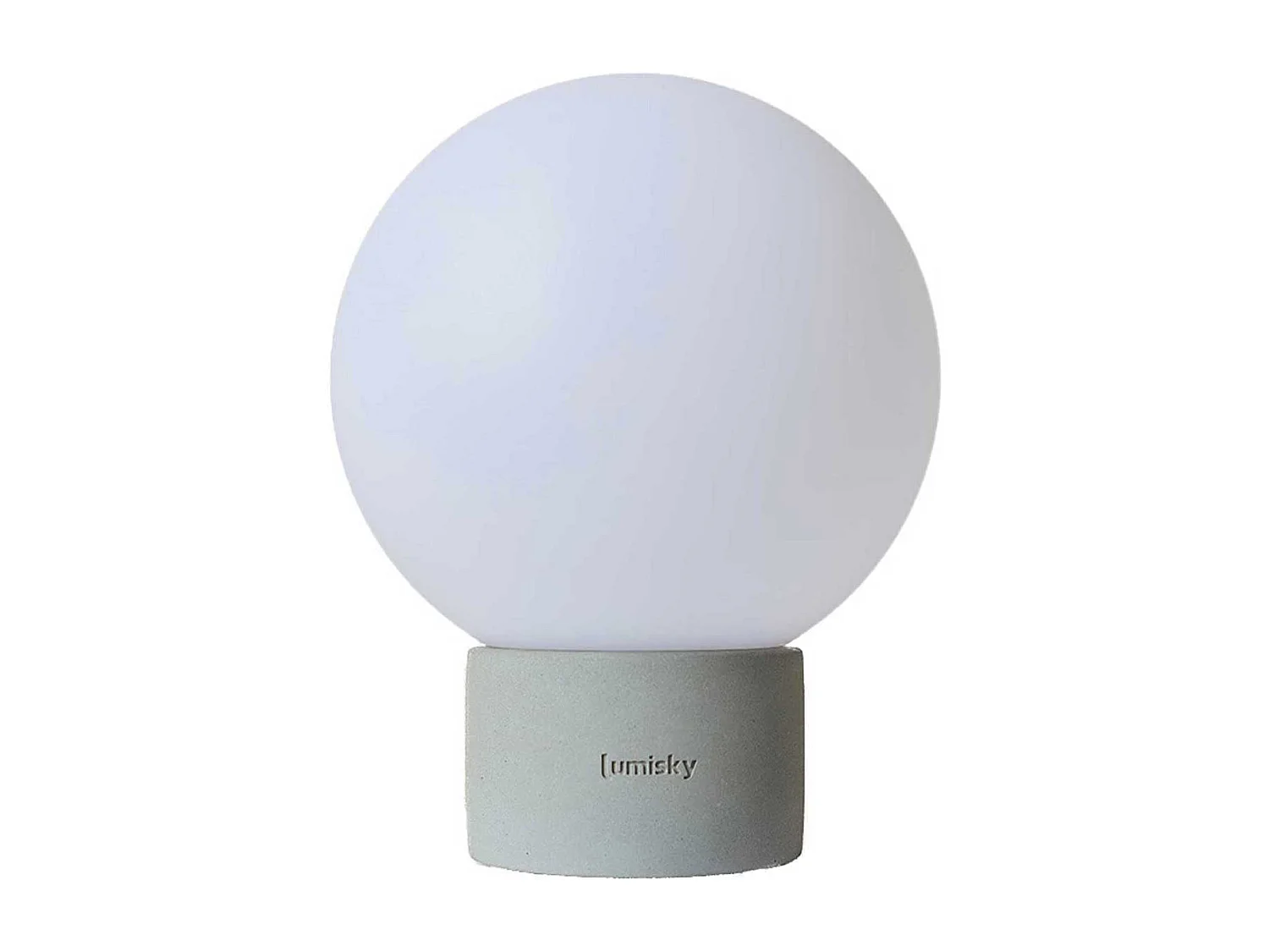 Lampe de table sans fil béton TERRA Gris H25cm