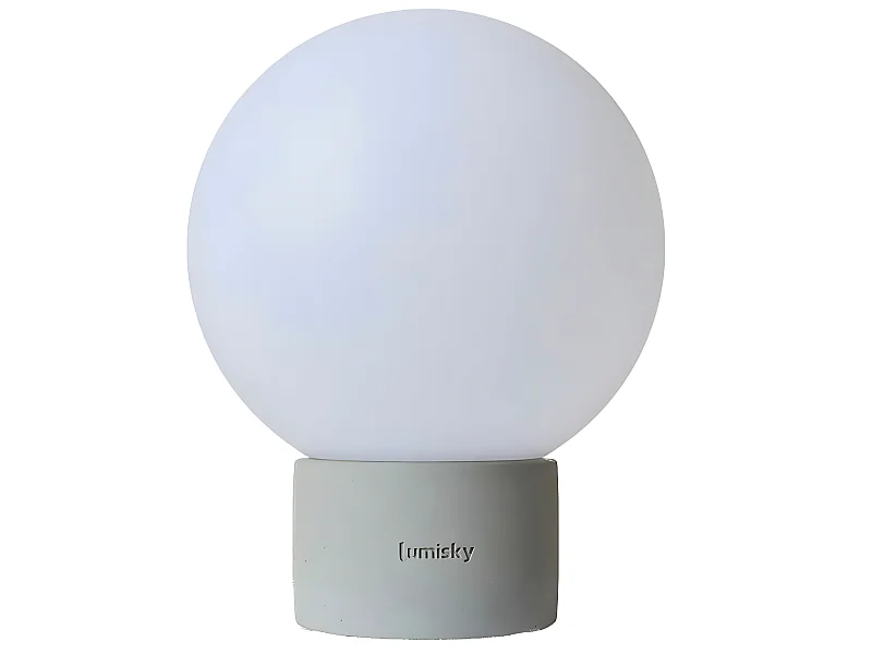 Lâmpada de mesa de toque LED de efeito concreto cinzento H25CM TERRA