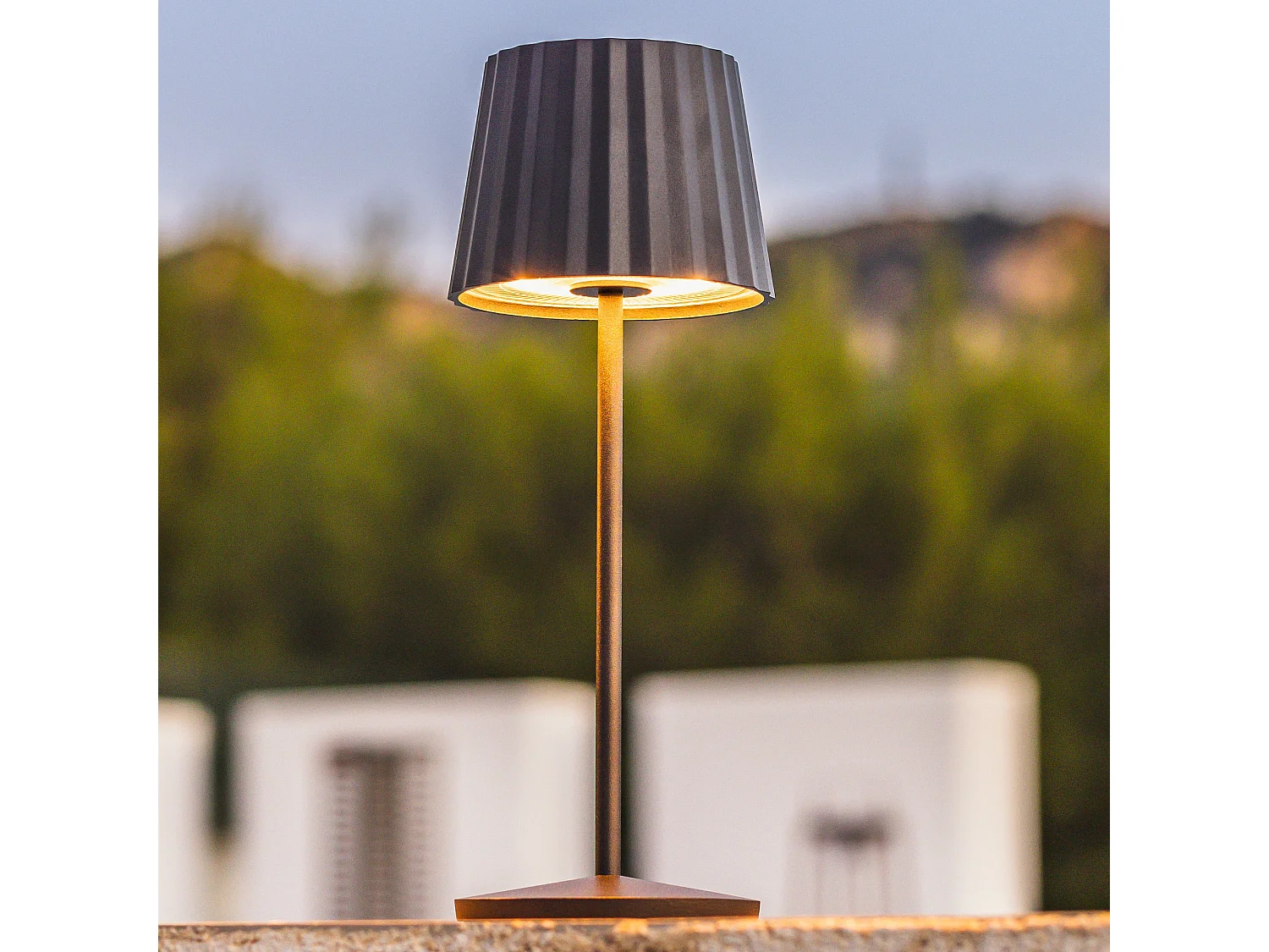 Lampe de table sans fil ABBY Noir H30cm