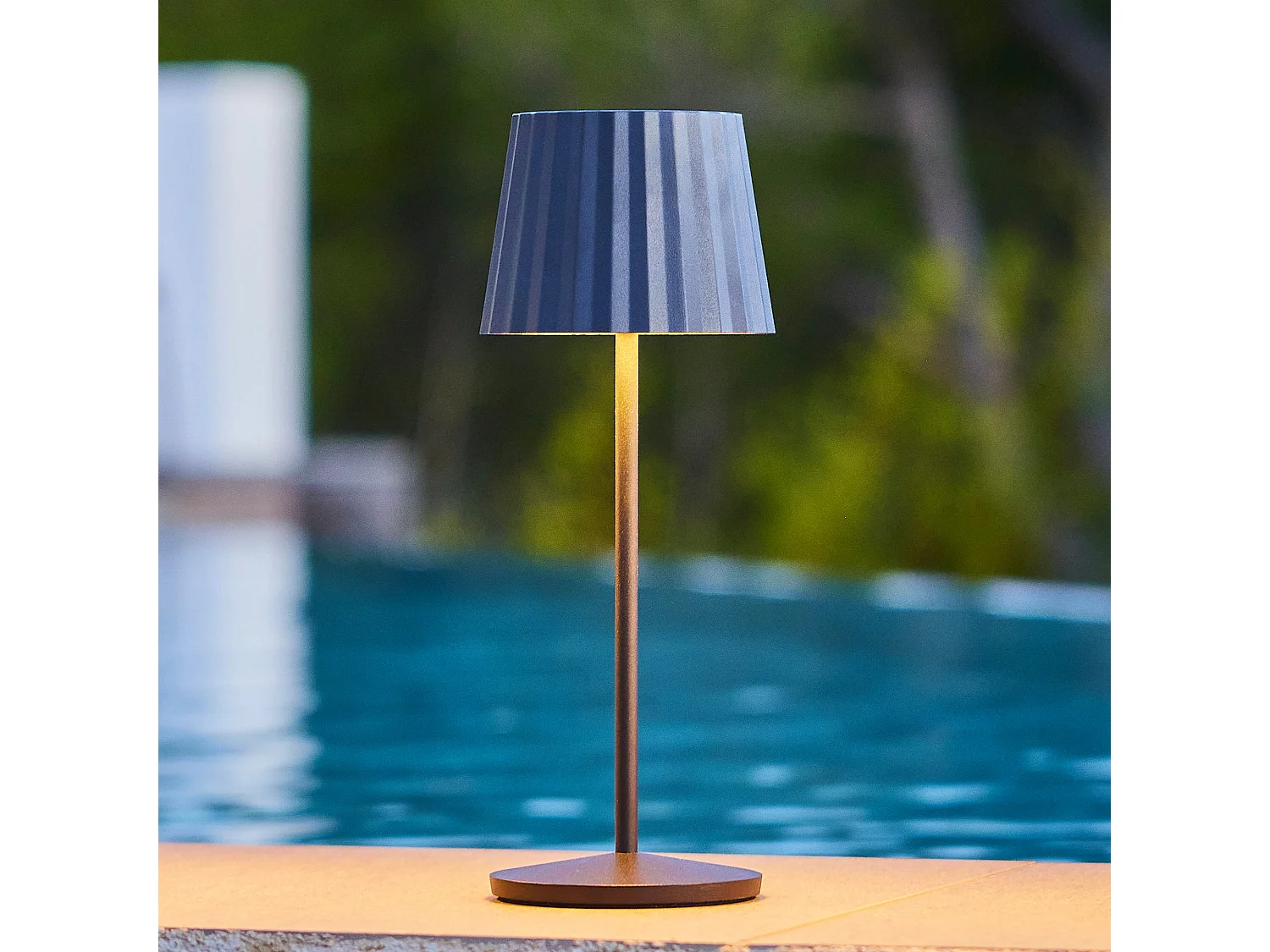 Lampe de table sans fil ABBY Noir H30cm