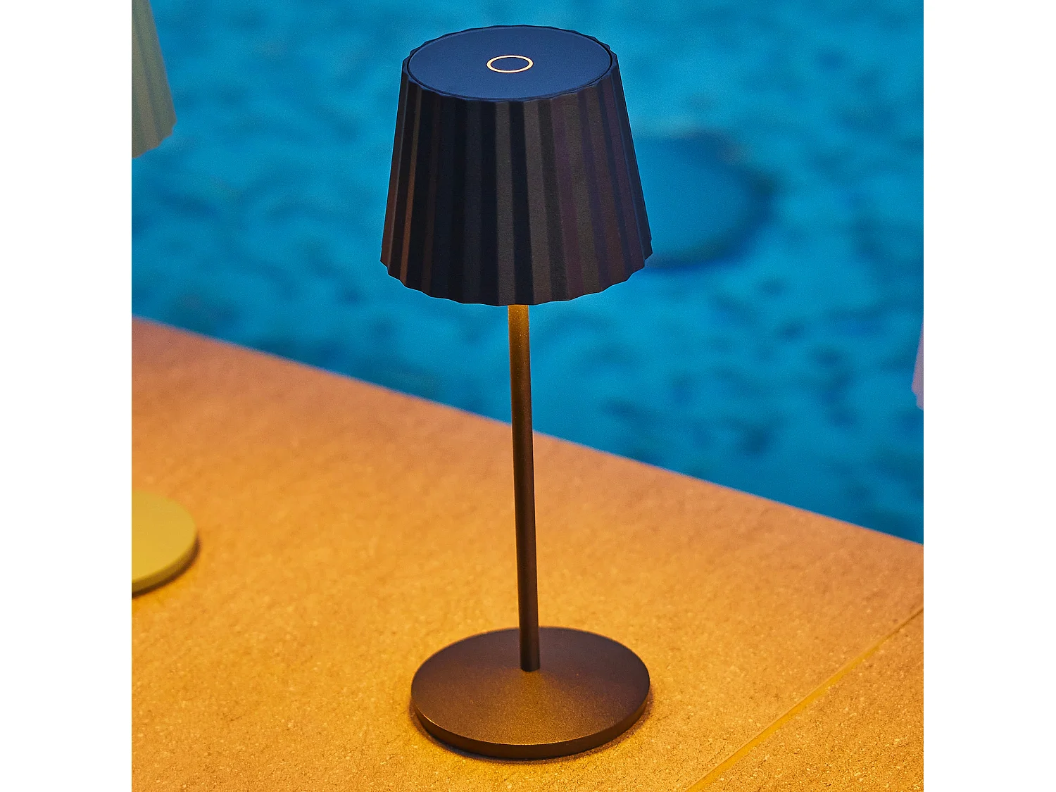Lampe de table sans fil ABBY Noir H30cm