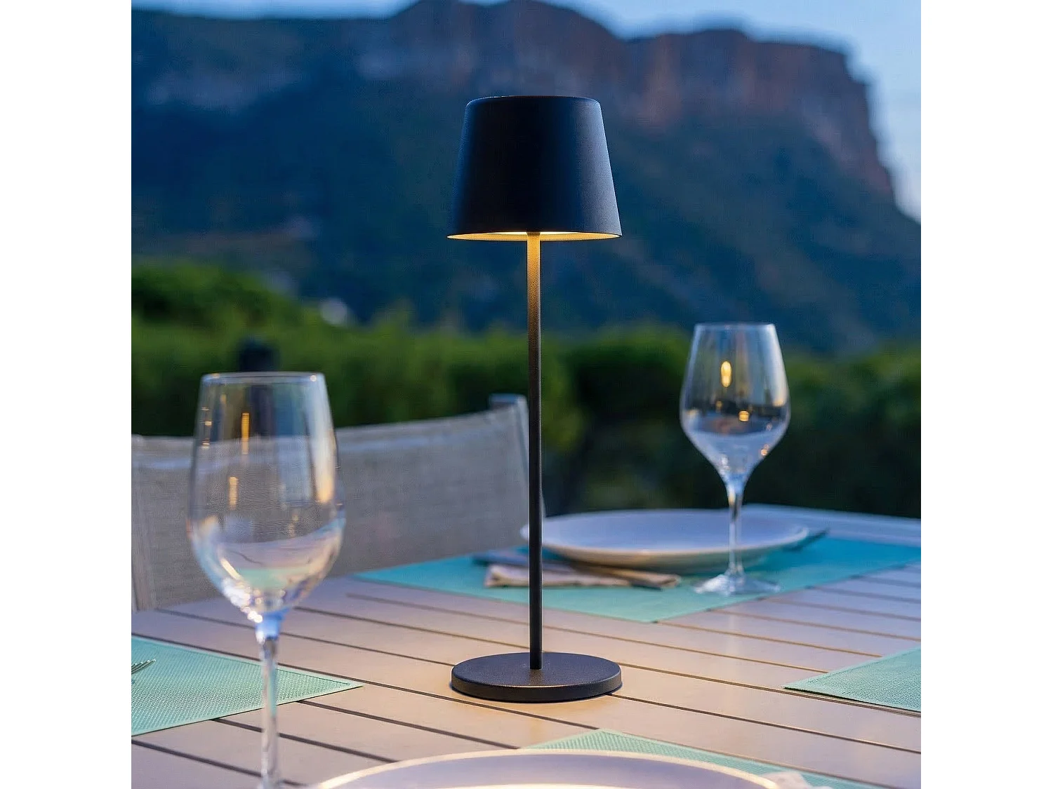 Lampe de table sans fil KELLY Noir H38cm