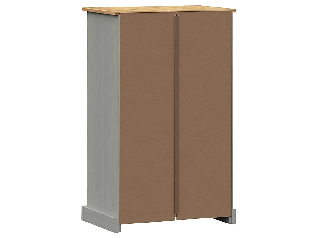 Scarpiera VIGO grigia 60x35x96 cm in legno massello di pino