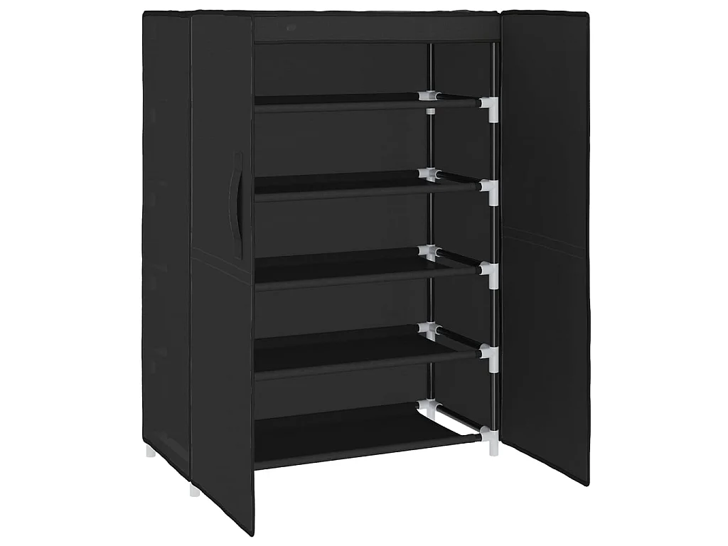 Schoenenkast Zwart 60x28x90 cm Stof