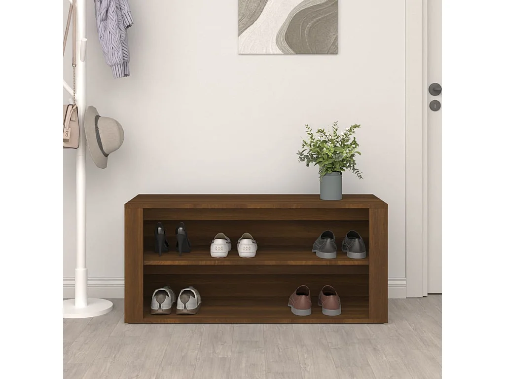 étagère à chaussures Chêne marron 100x35x45cm Bois d'ingénierie