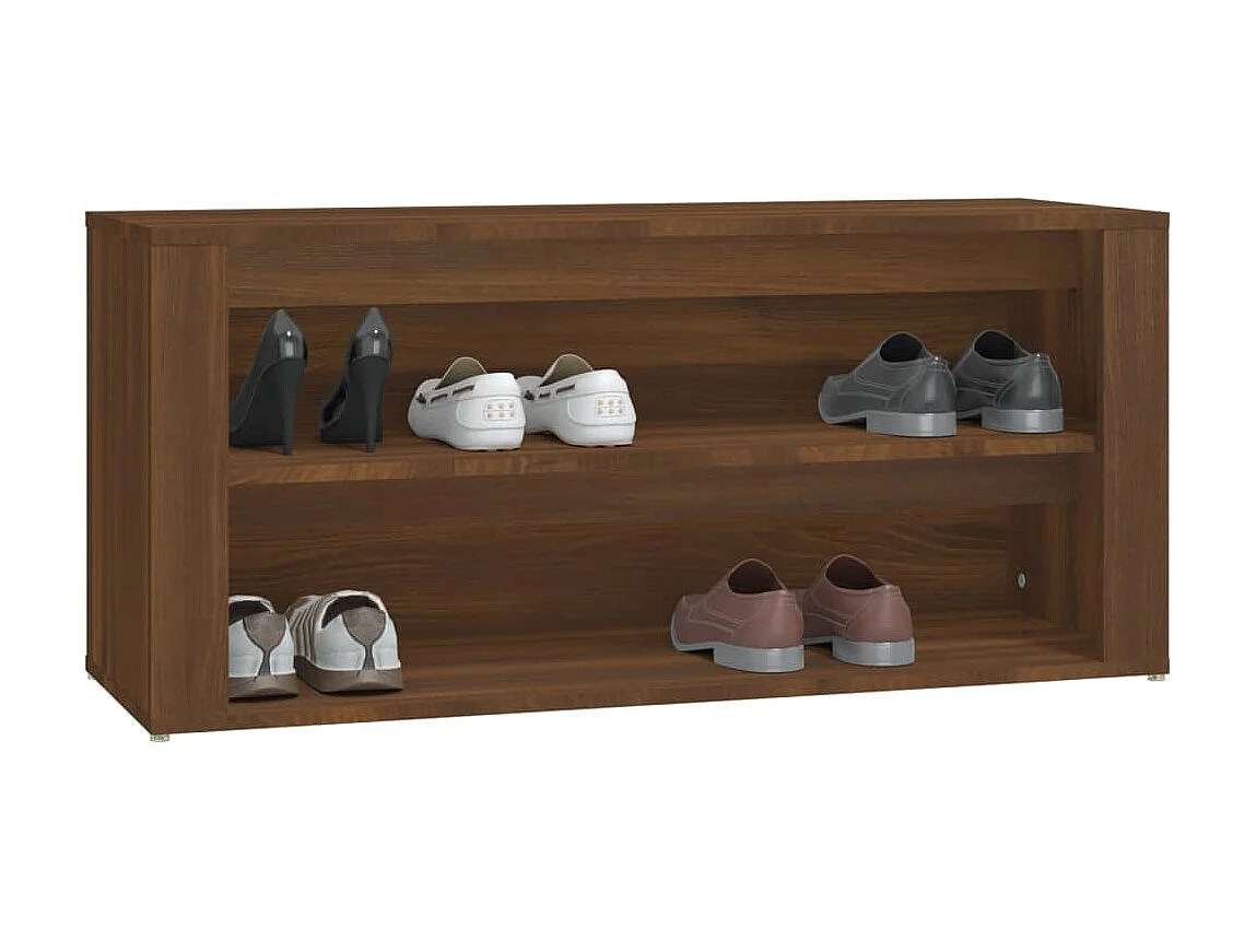 étagère à chaussures Chêne marron 100x35x45cm Bois d'ingénierie