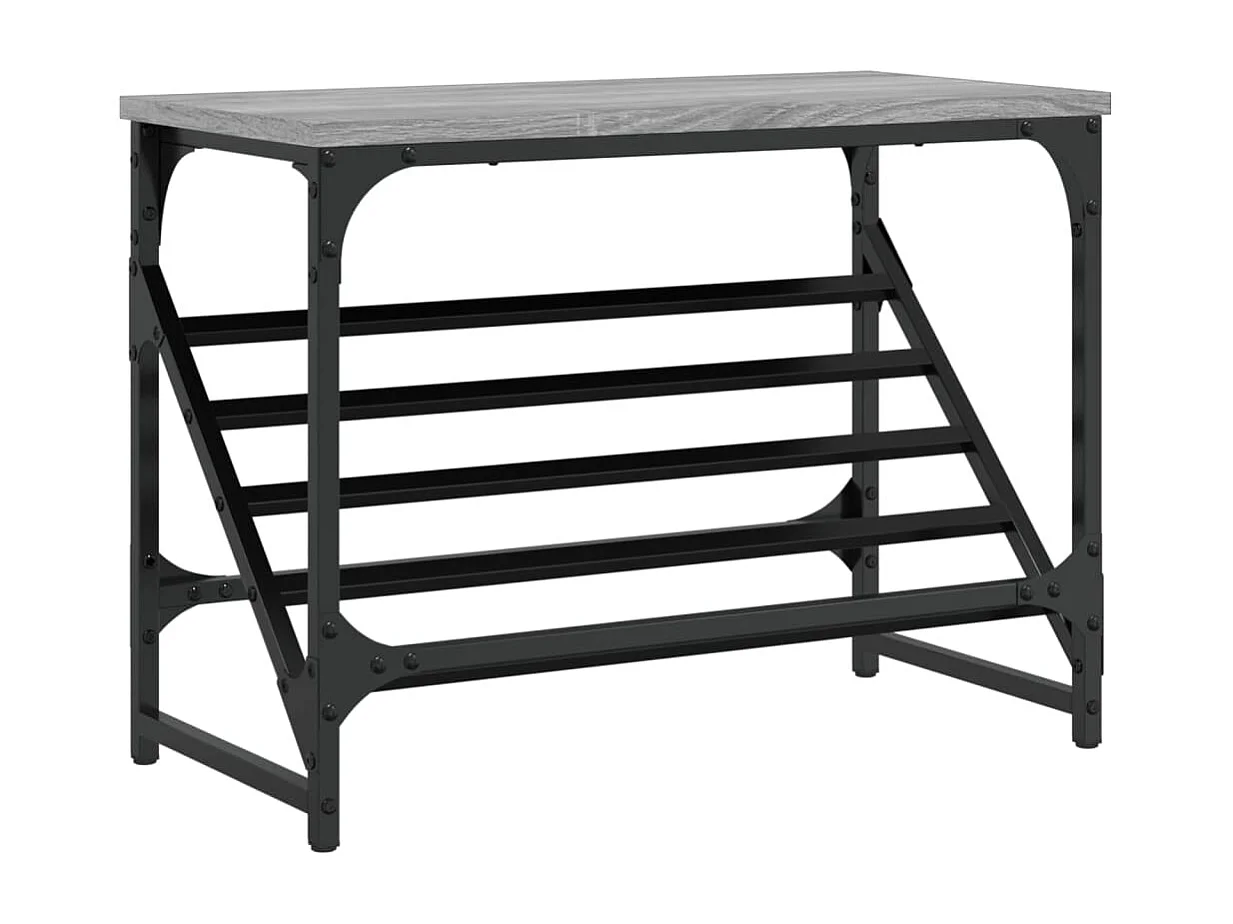 zapatero sonoma gris 60x30x45 cm madera contrachapada