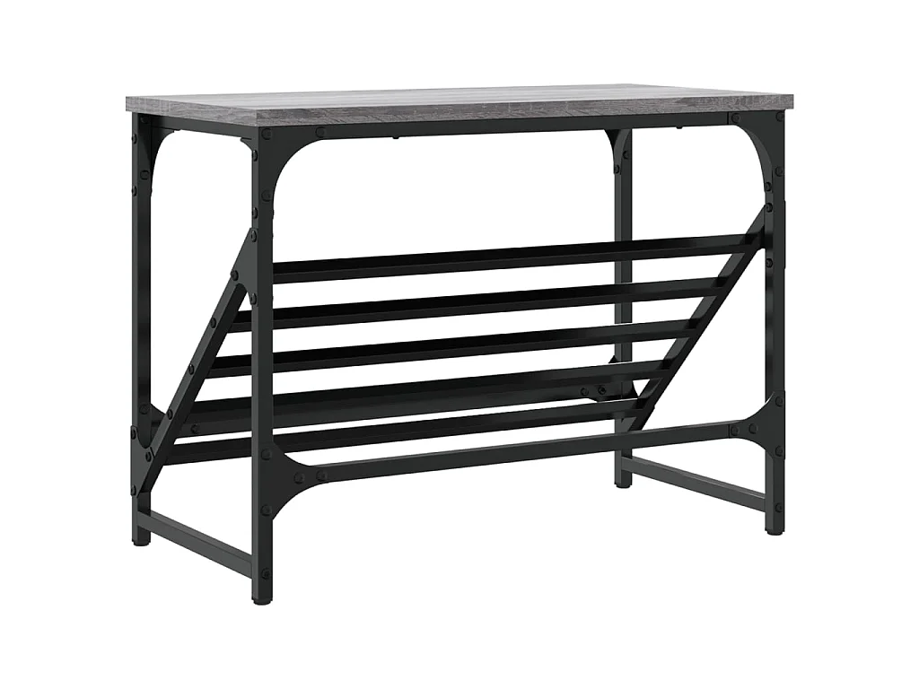 zapatero sonoma gris 60x30x45 cm madera contrachapada