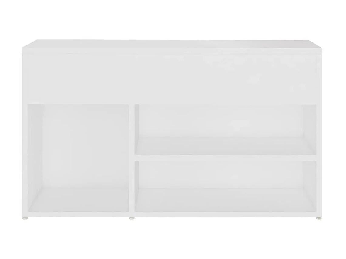 Banco zapatero Aglomerado Blanco 80x30x45 cm
