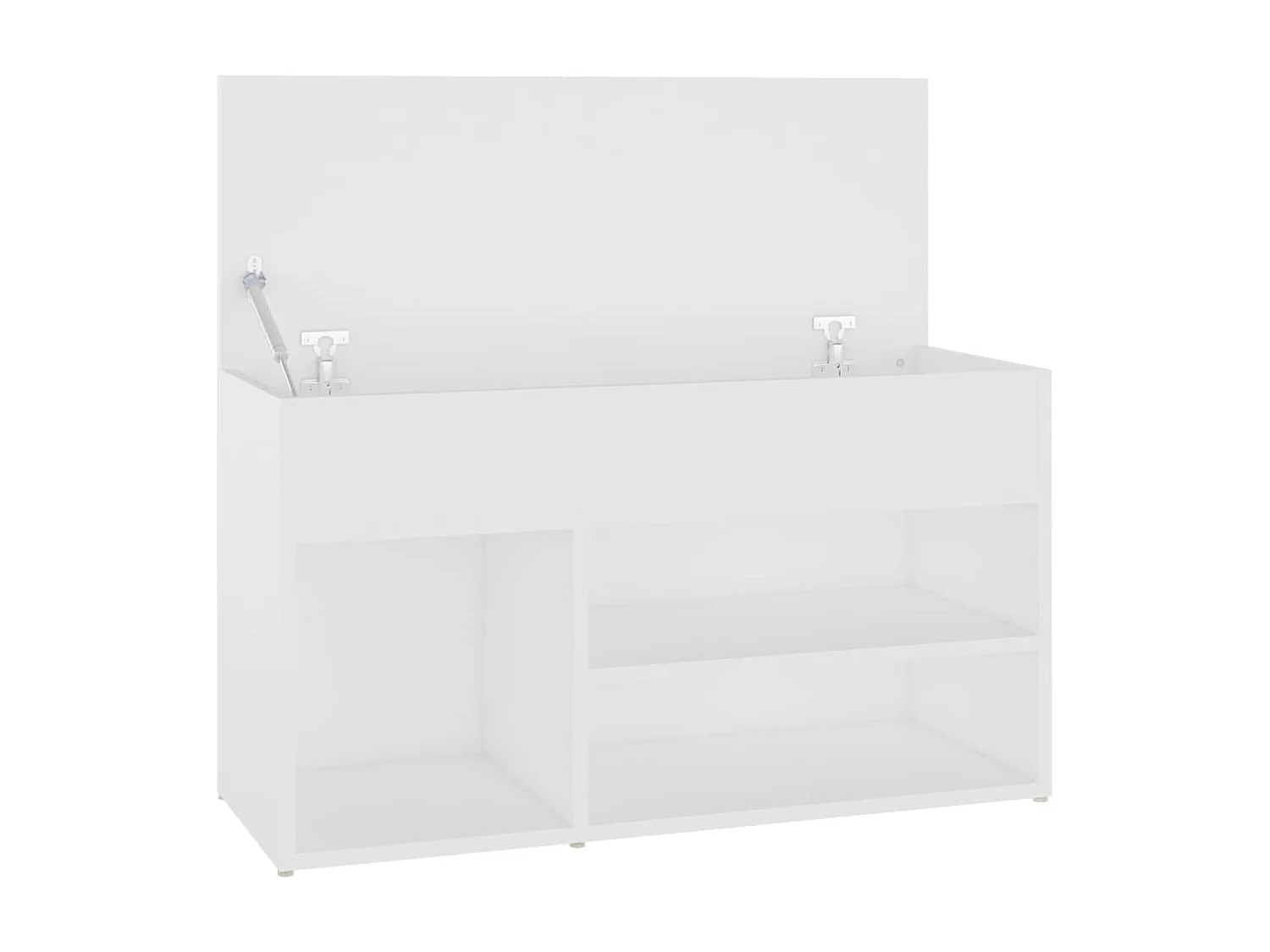 Banco zapatero Aglomerado Blanco 80x30x45 cm