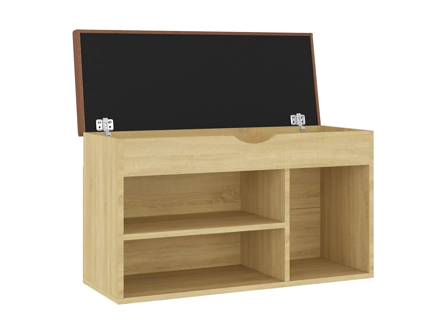 Panca per scarpe e cuscino Rovere Sonoma 80x30x47 cm Truciolare