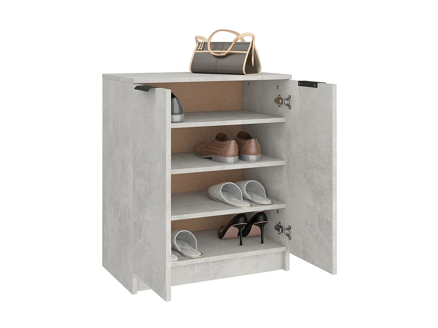 Armoire à chaussures Gris béton 59x35x70 cm Bois d'ingénierie