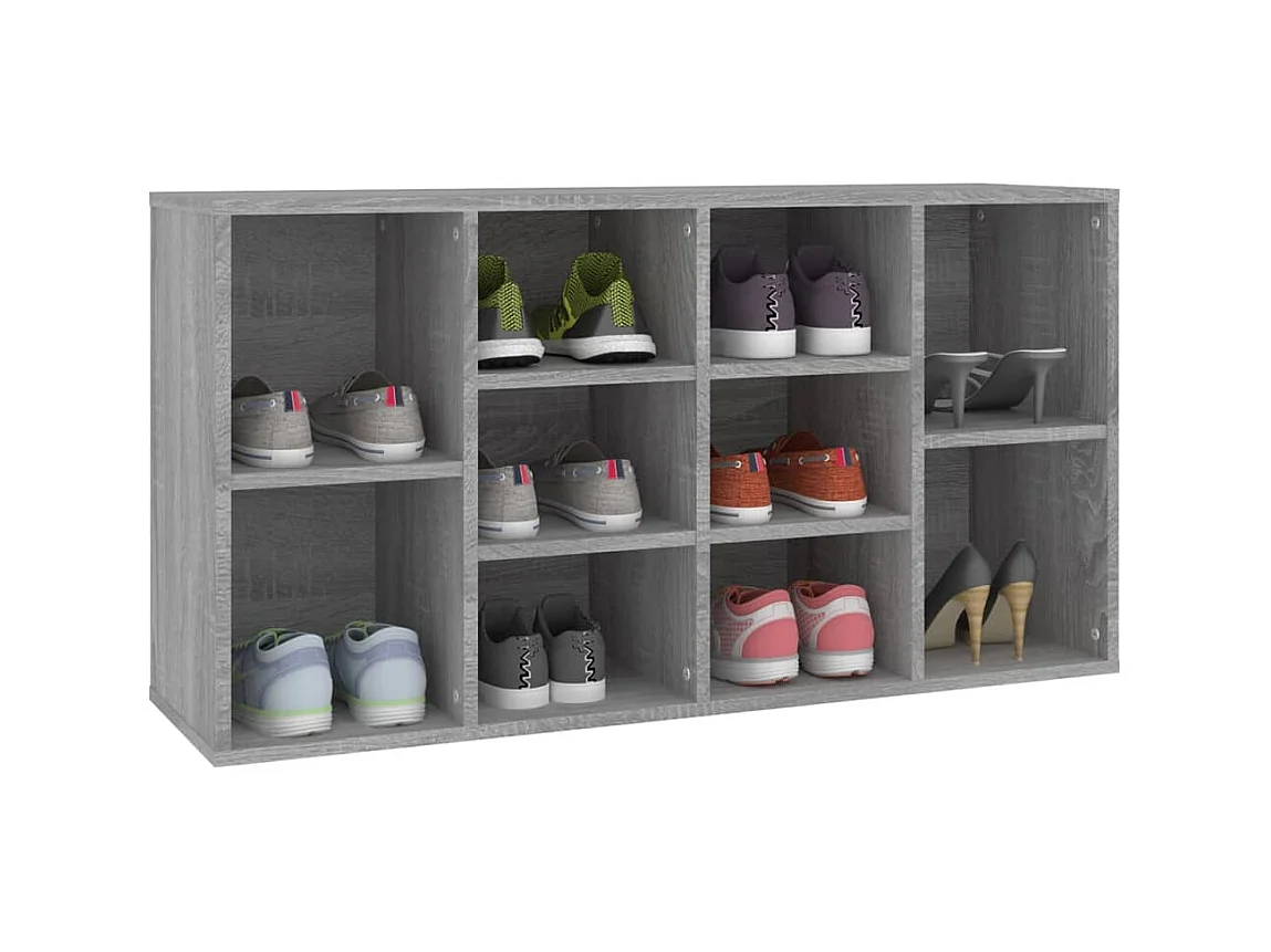 Sonoma Schuhbank grau 103x30x54,5 cm Holzwerkstoff