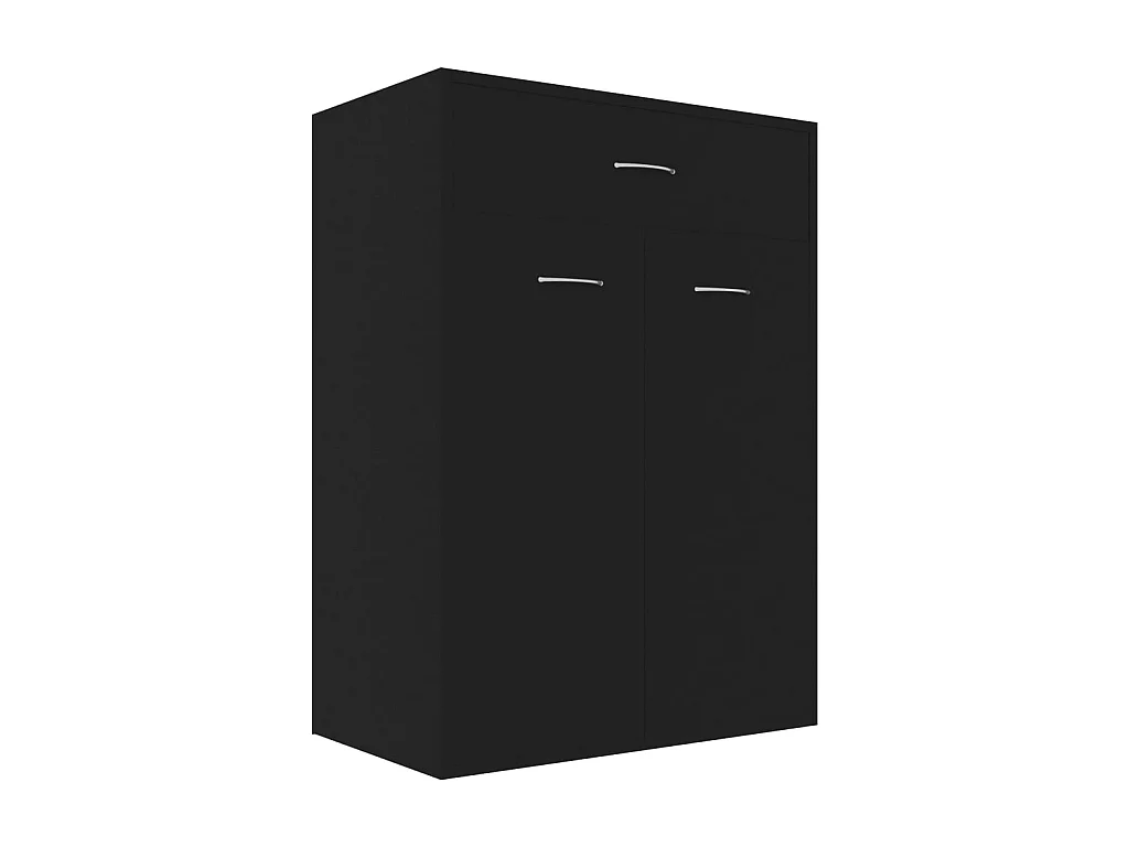 Schoenenkast Zwart 60x35x84 cm Spaanplaat