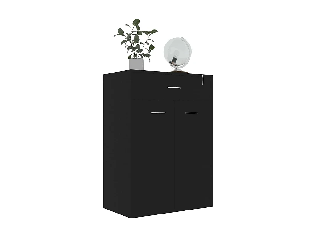 Schoenenkast Zwart 60x35x84 cm Spaanplaat