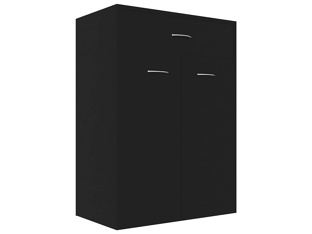 Armoire à chaussures Noir 60x35x84 cm Aggloméré