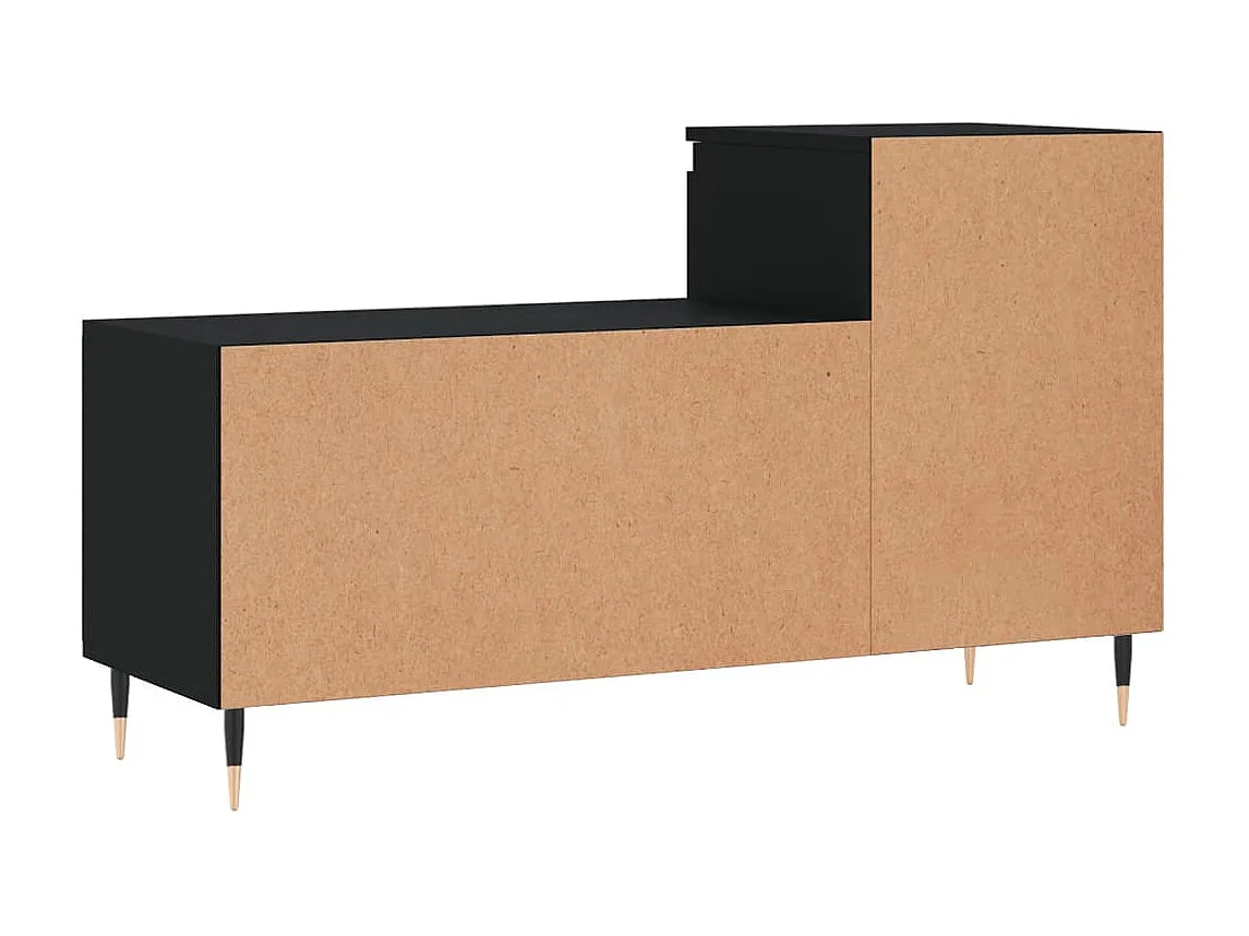 Zapatero Negro 102x36x60 cm Madera contrachapada