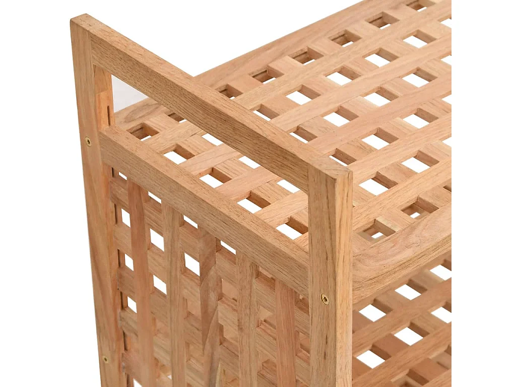 Scarpiera con cassetto 70x27x81cm Legno massello di noce