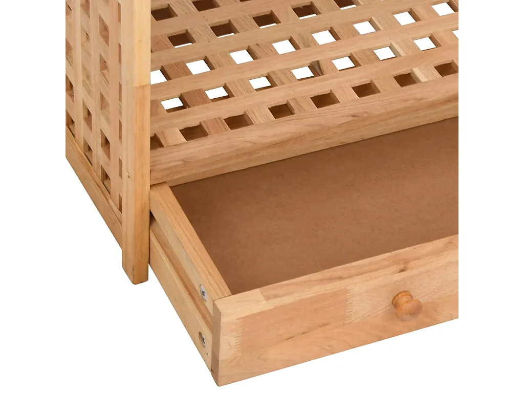 Scarpiera con cassetto 70x27x81cm Legno massello di noce