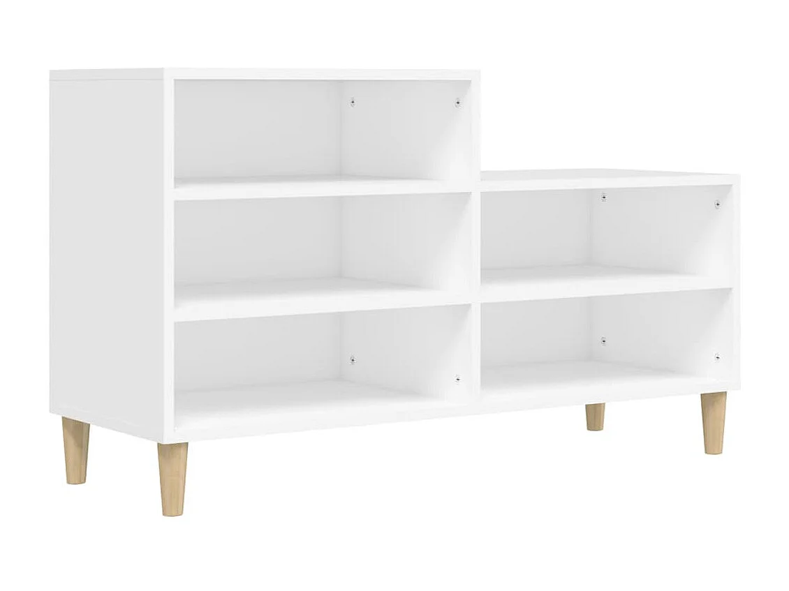 Sapateira Branco 102x36x60 cm Madeira trabalhada