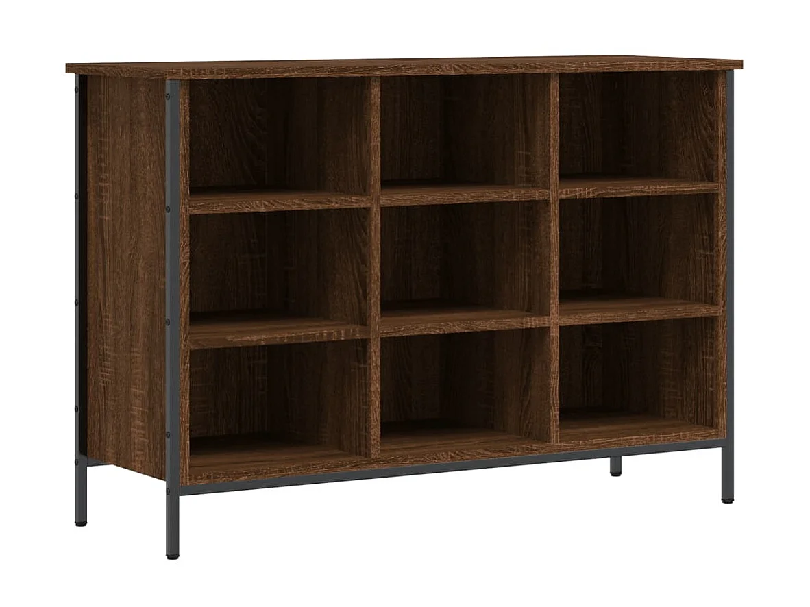 Armoire à chaussures chêne marron 100x35x70cm bois d'ingénierie