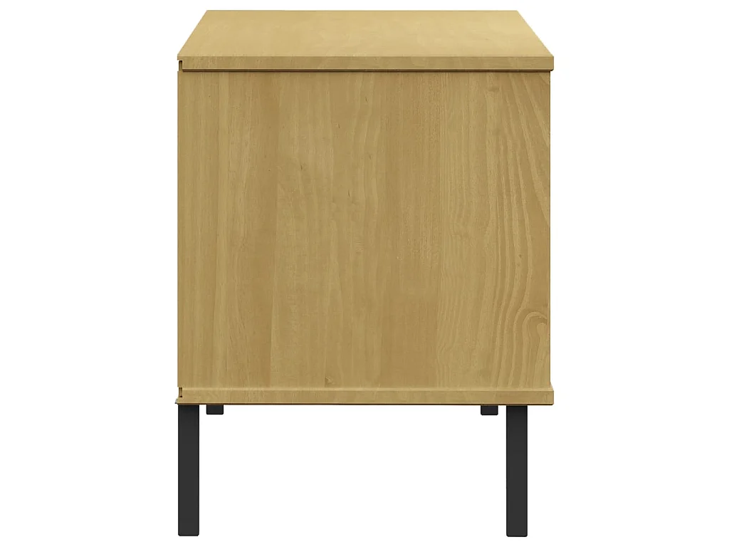 étagère à chaussures pieds en métal marron 106x35x45 cm Bois OSLO