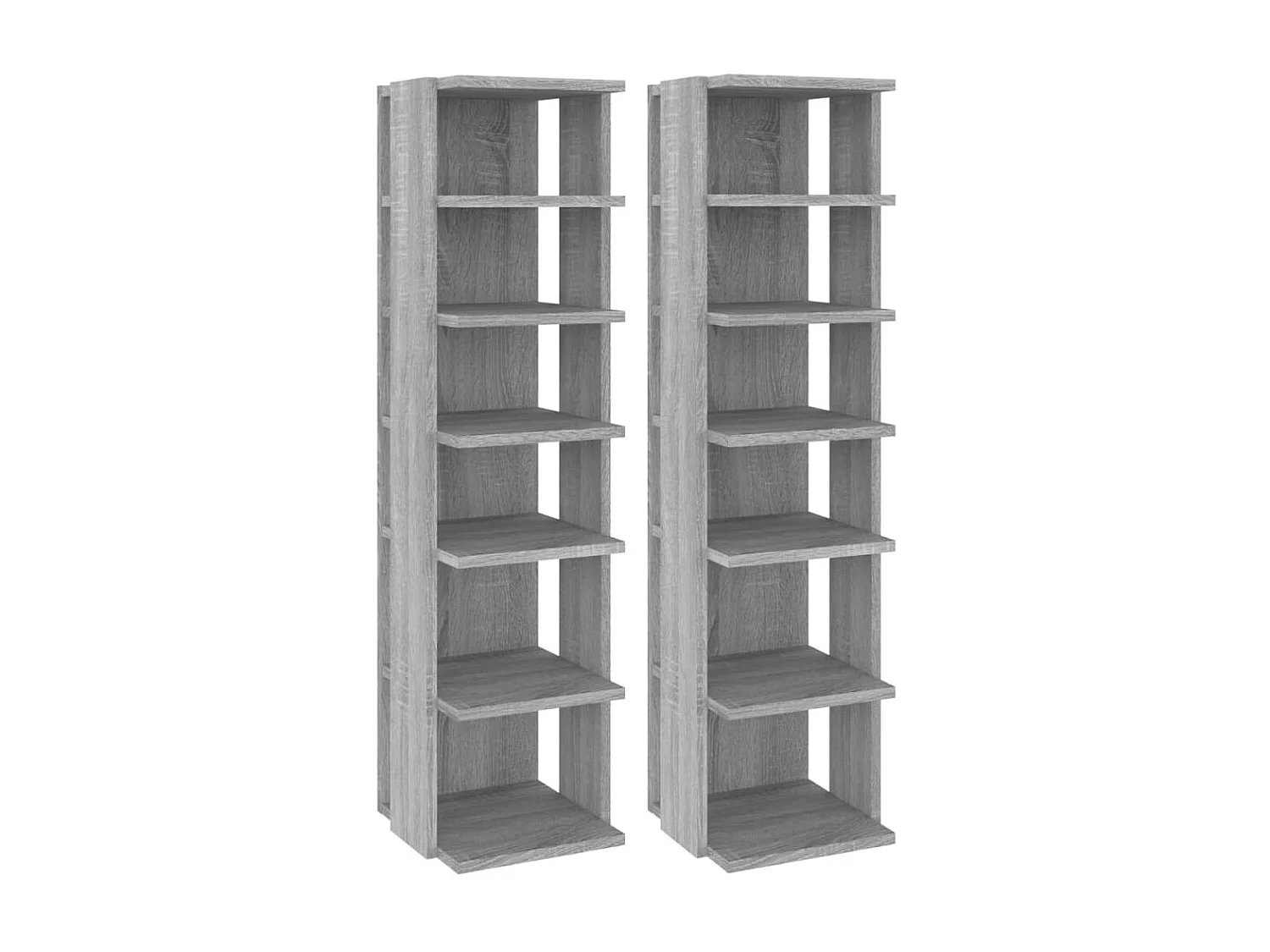 étagères à chaussures 2 pcs Sonoma gris 27,5x27x102 cm