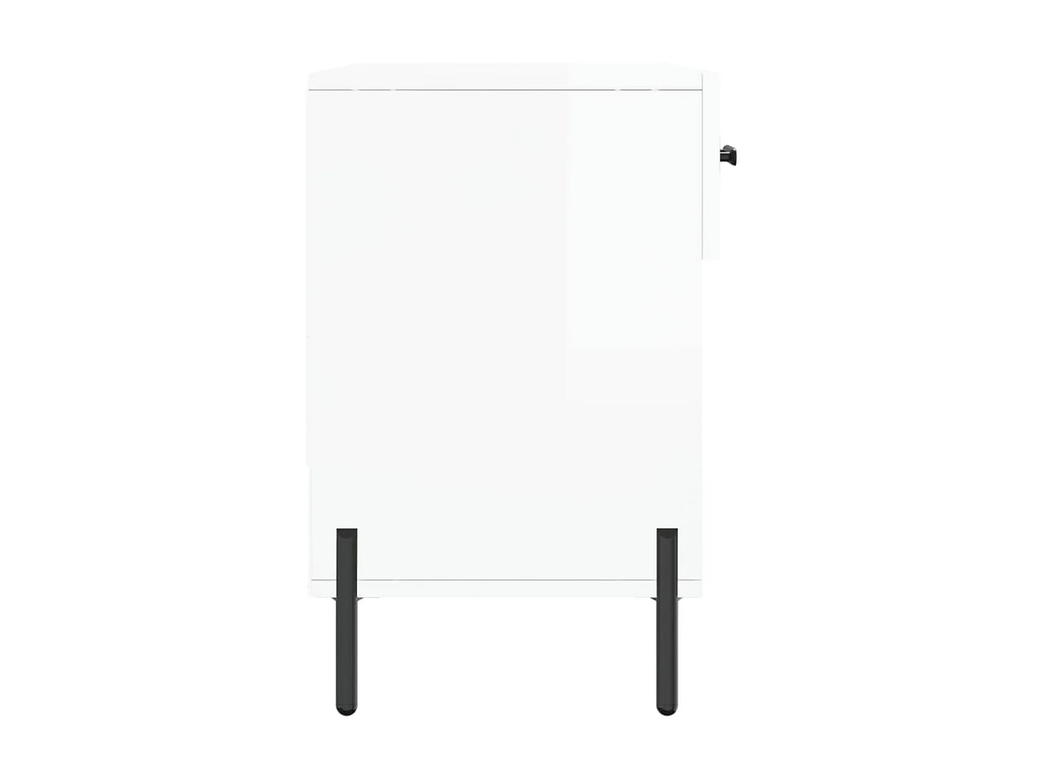 Banco zapatero blanco brillo 102x35x55 cm de madera contrachapada