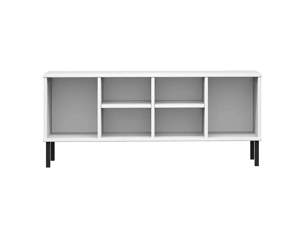 sapateira pernas de metal Branco 106x35x45cm Madeira OSLO