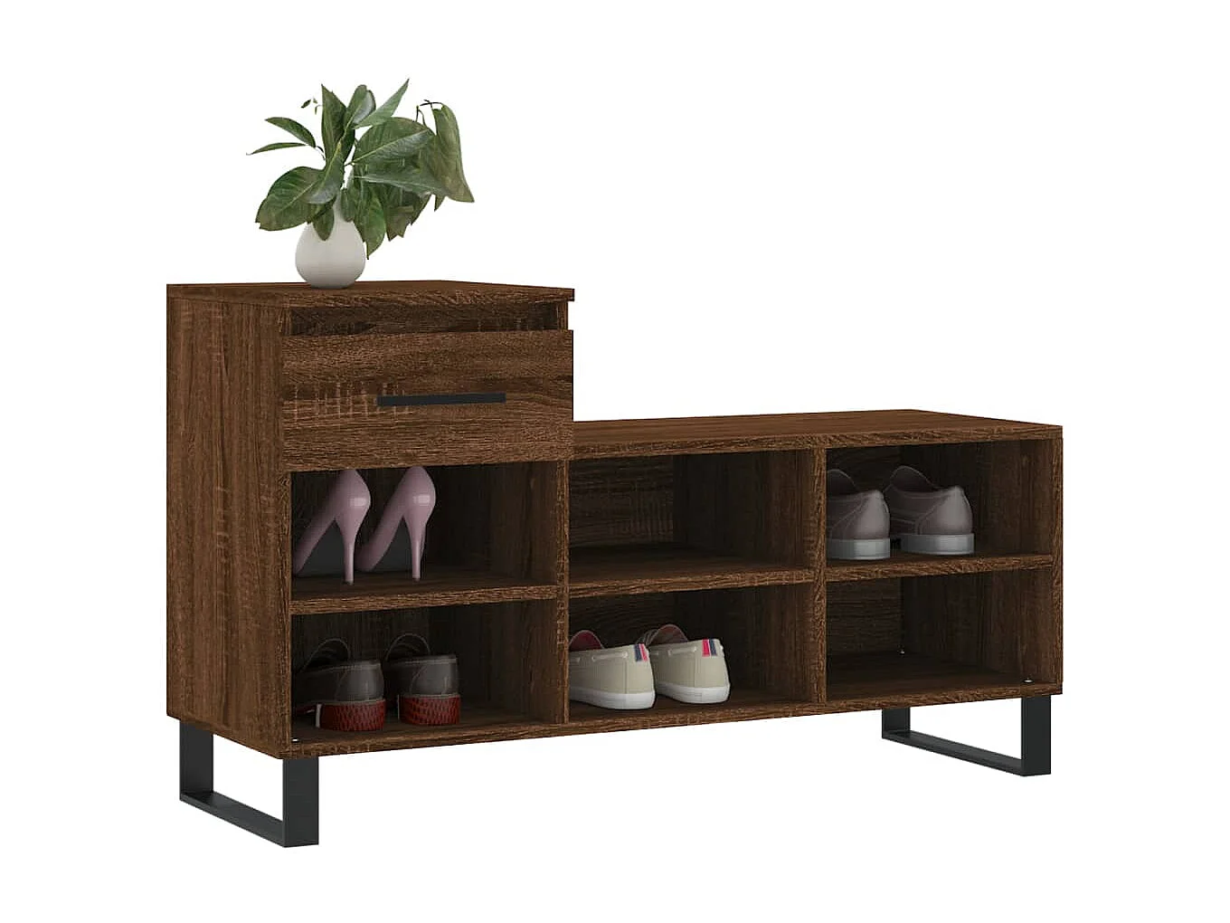 Armoire à chaussures Chêne marron 102x36x60cm Bois d'ingénierie