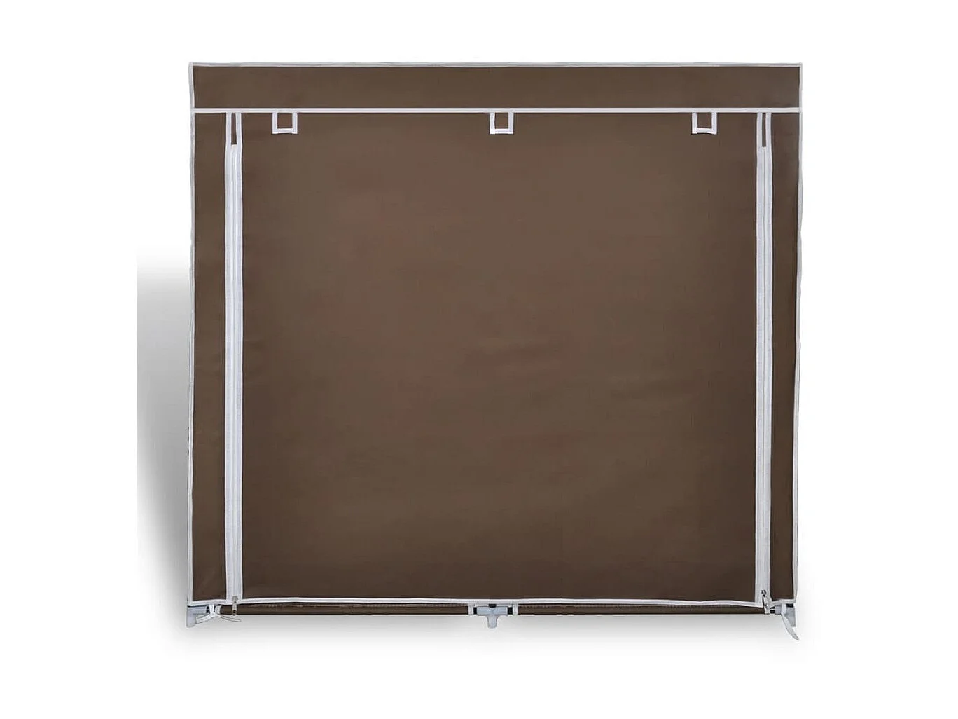 Armoire à chaussures avec housse 115 x 28 x 110 cm Tissu Marron