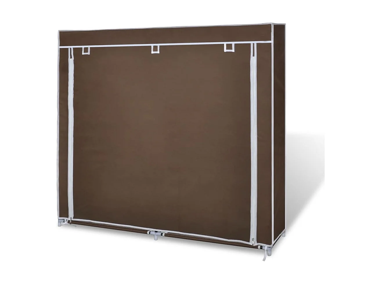 Armoire à chaussures avec housse 115 x 28 x 110 cm Tissu Marron