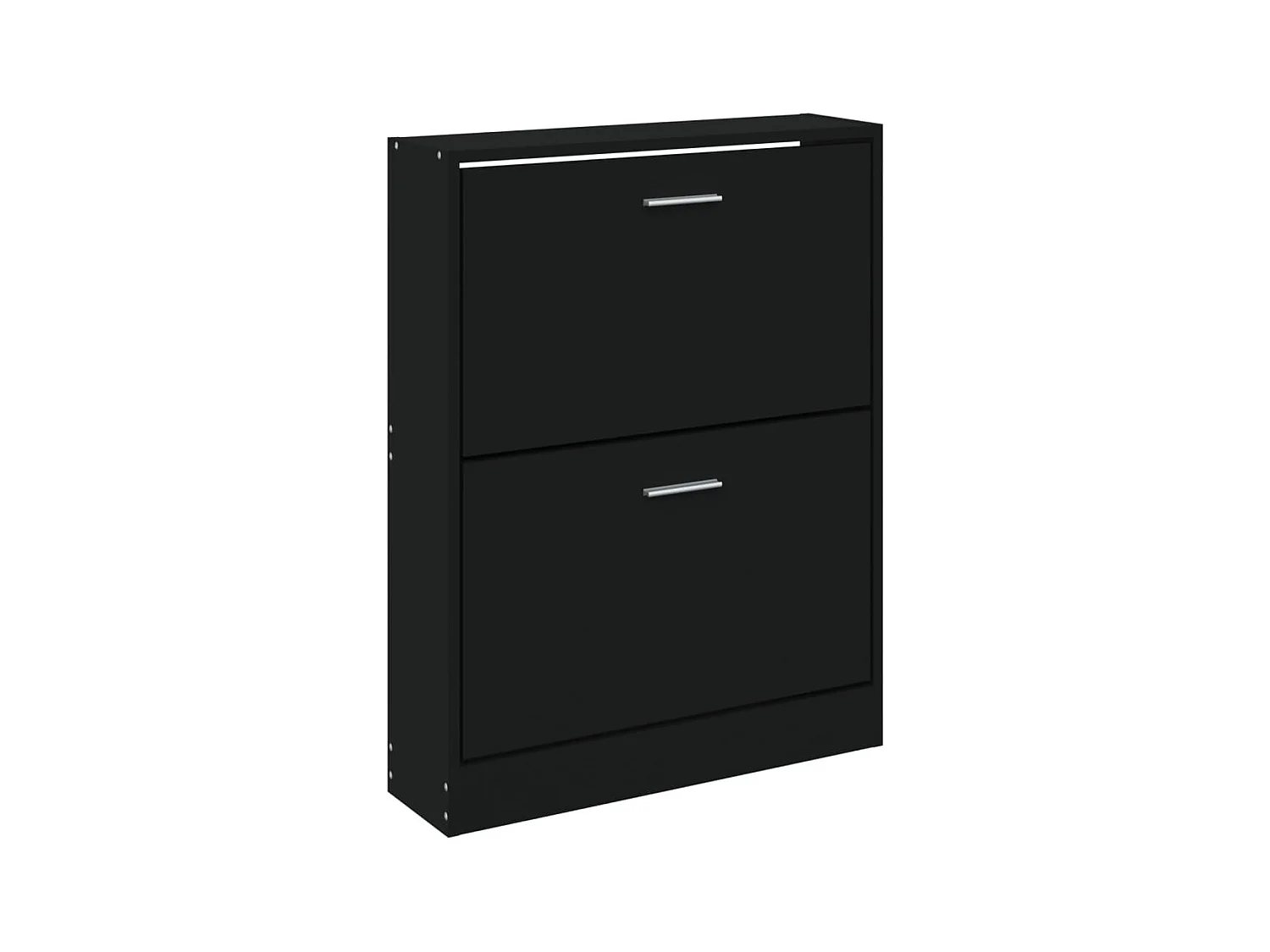 Schoenenkast Zwart 59x17x81 cm Bewerkt hout