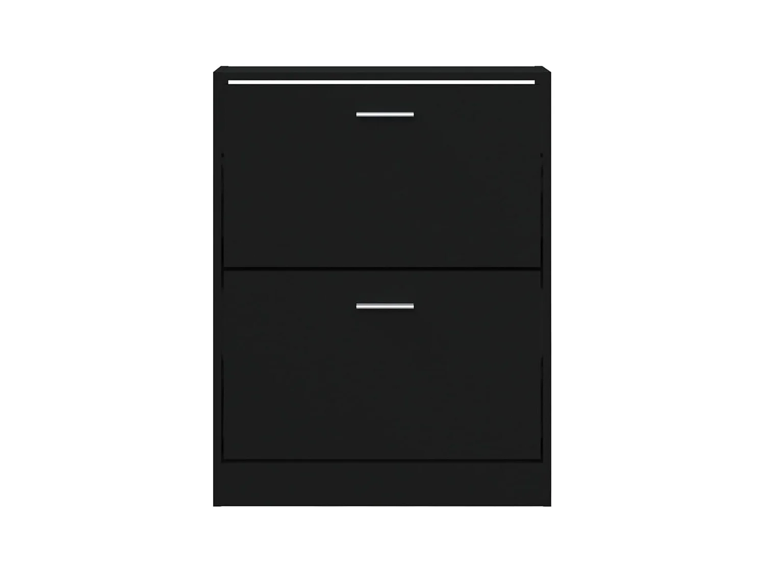 Schoenenkast Zwart 59x17x81 cm Bewerkt hout