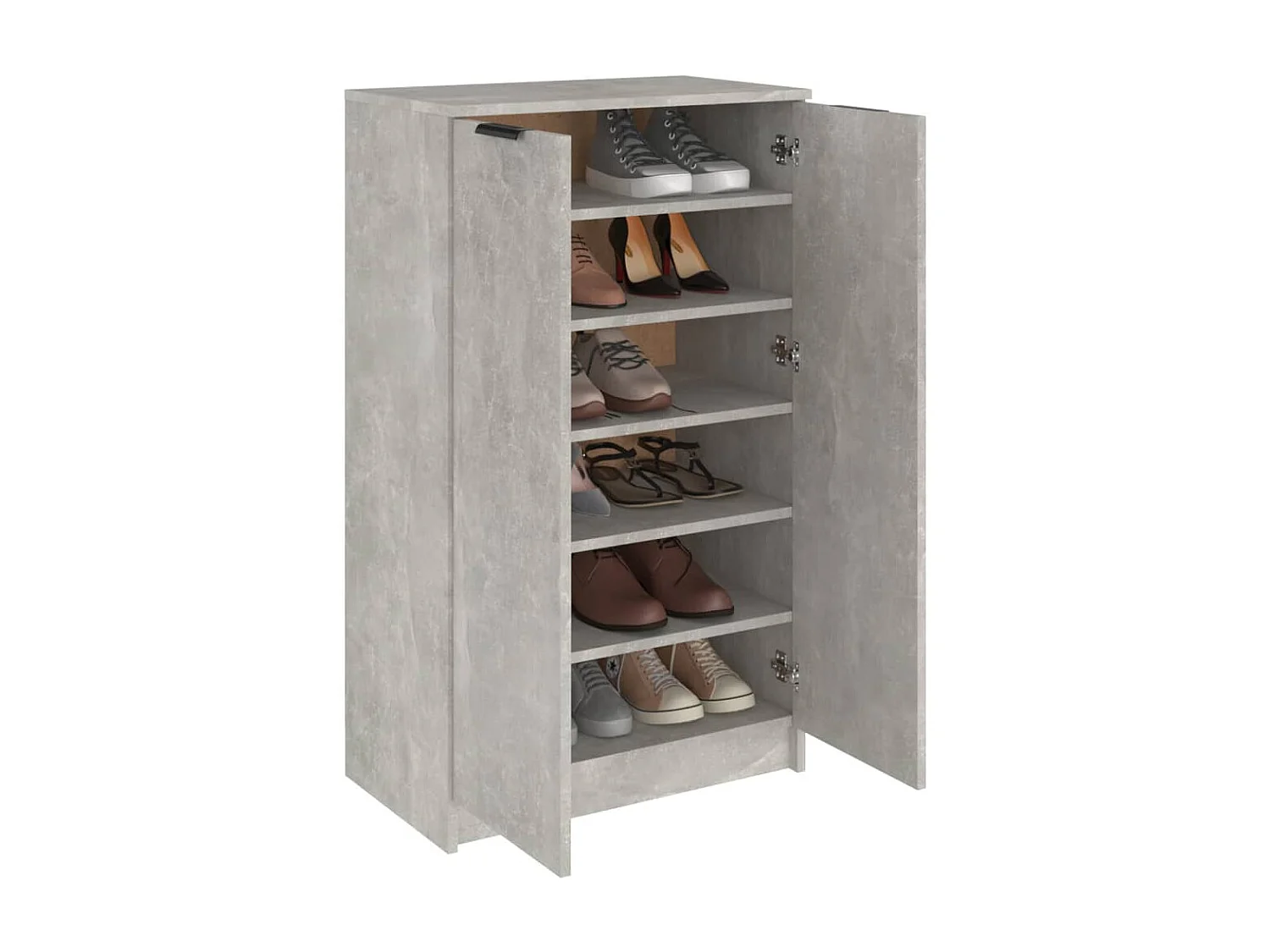 Armoire à chaussures Gris béton 59x35x100 cm Bois d'ingénierie