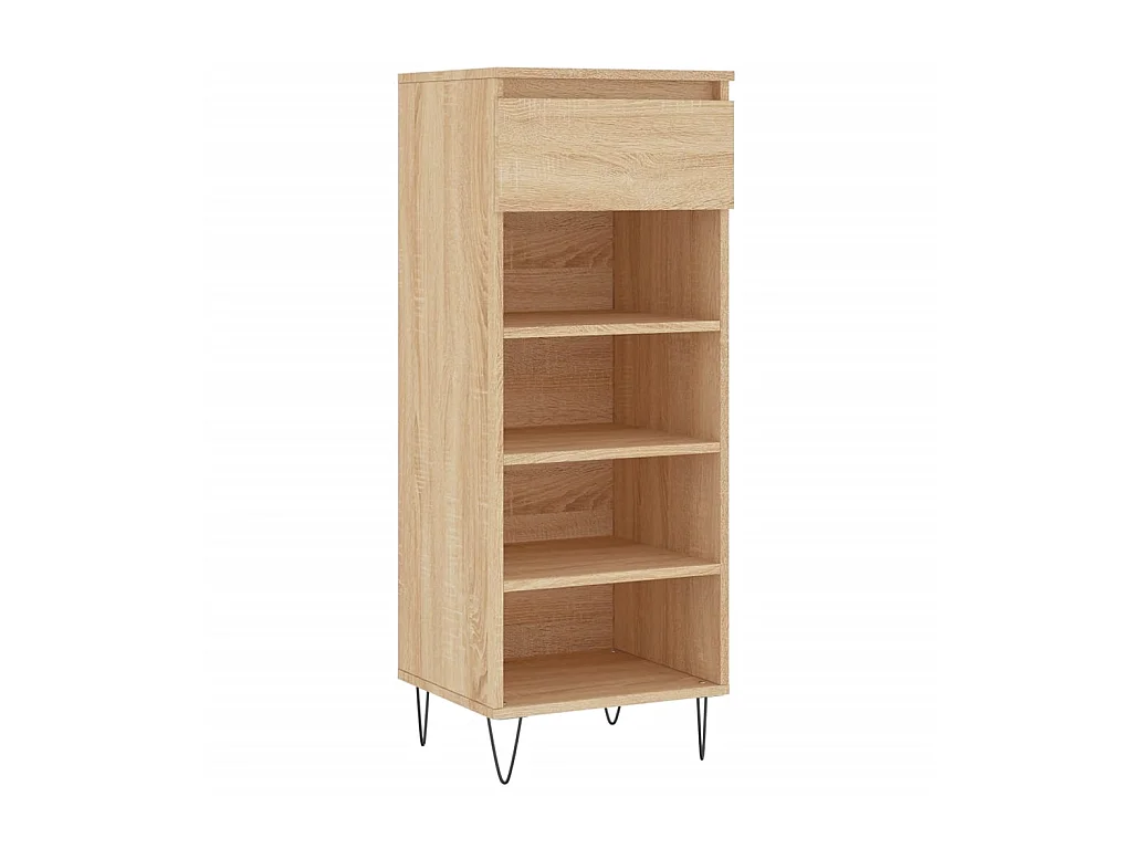 Schoenenkast Sonoma eiken 40x36x105cm Bewerkt hout